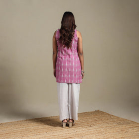 Purple - cotton short pochampally ikat kurta 11