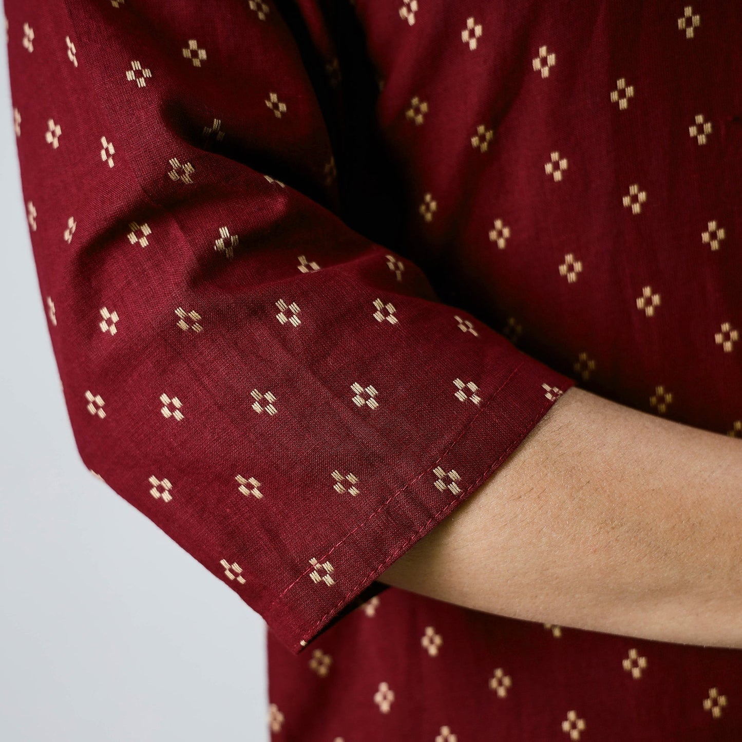 Buy Cotton Straight Jacquard Kurta for Women
