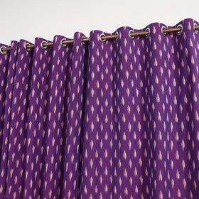 Purple - cotton window pochampally ikat curtain (5 x 3