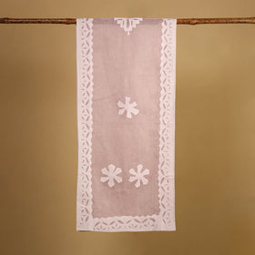  Cut Work Cotton Purple Barmer Applique Stole