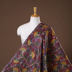 Purple - desi tussar silk handpainted srikalahasti pen