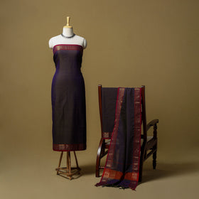 Dharwad cotton 3pc unstitched dress material with border 04