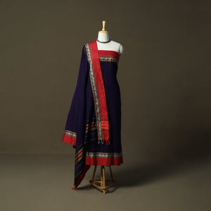 Dharwad cotton 3pc unstitched dress material with border 10