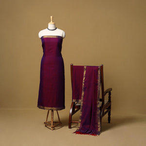 Dharwad cotton 3pc unstitched dress material with border 20