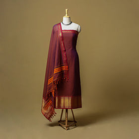 Dharwad cotton 3pc unstitched dress material with border 22