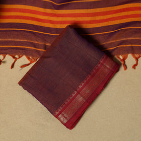 Dharwad cotton 3pc unstitched dress material with border 22