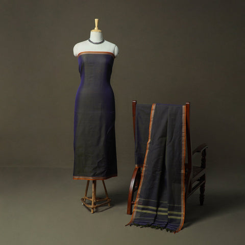 Dharwad cotton 3pc unstitched dress material with border 30
