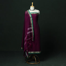 Dharwad cotton 3pc unstitched dress material with thread