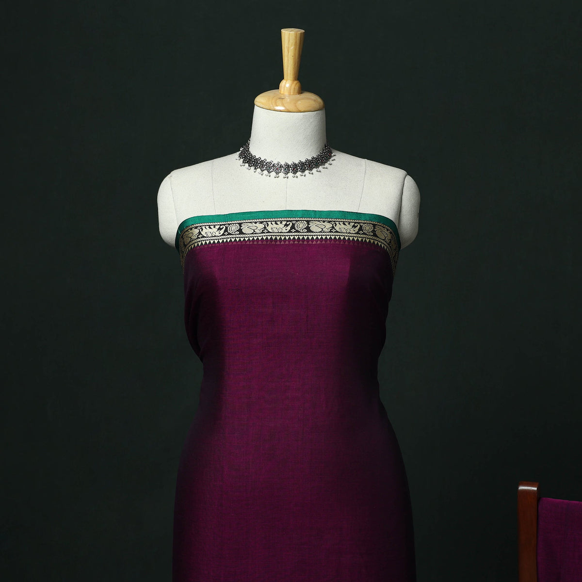 Dharwad cotton 3pc unstitched dress material with thread