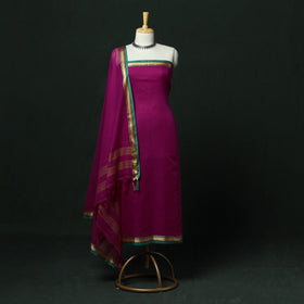 Dharwad cotton 3pc unstitched dress material with thread