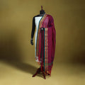 Purple - dharwad cotton dupatta with zari border 19