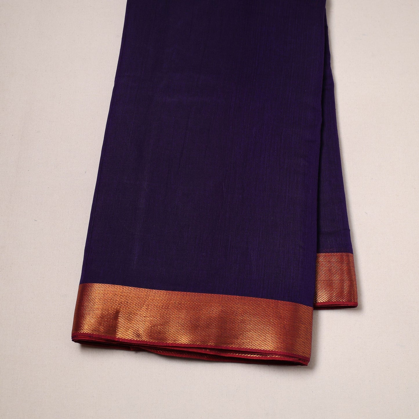 Dharwad cotton fabric with border 11 - handcrafted