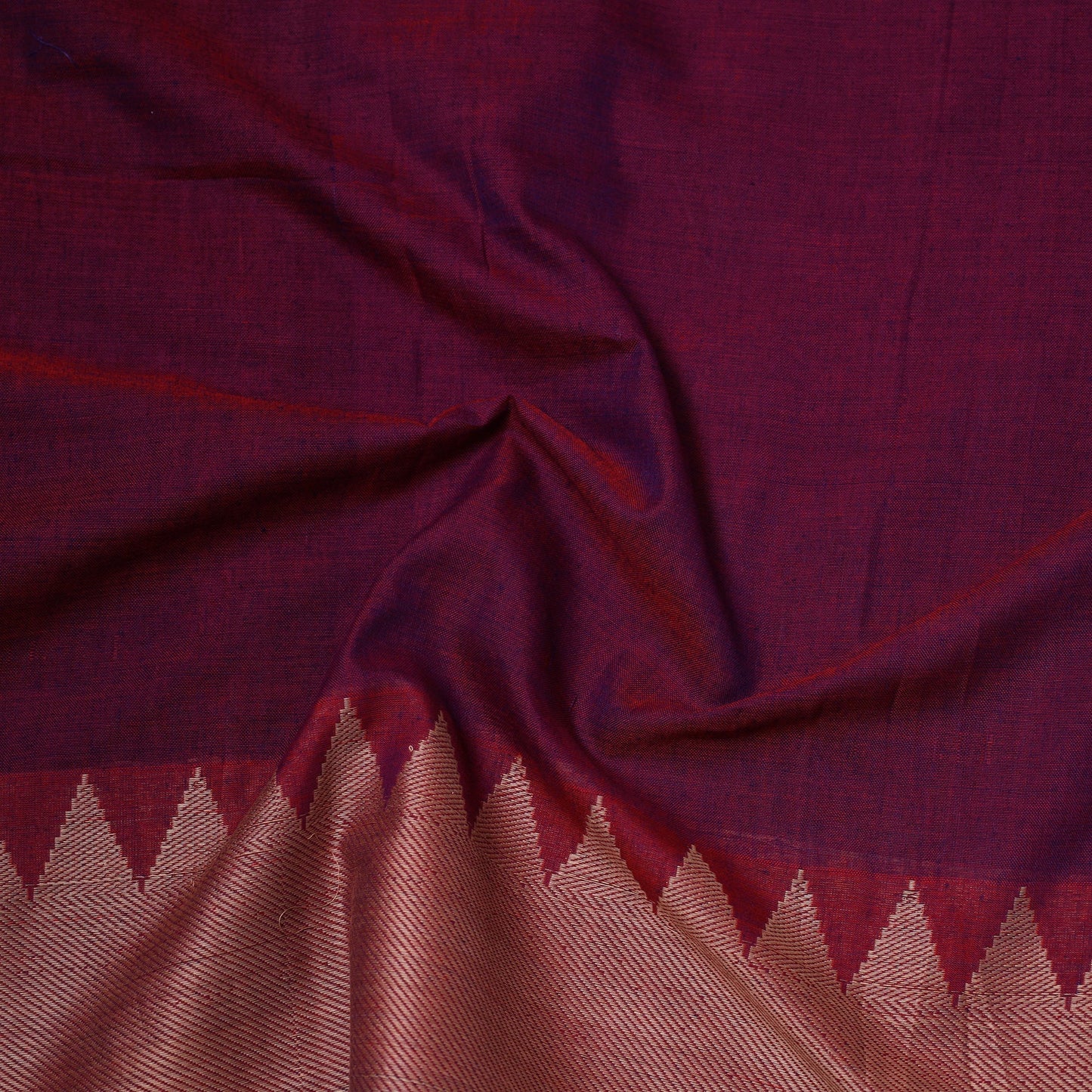 Dharwad cotton fabric with border 14 - handcrafted
