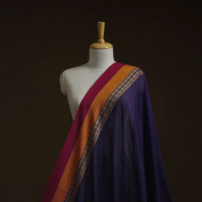 Dharwad cotton fabric with border 14 - handcrafted