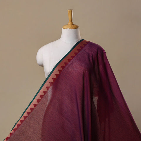 Dharwad cotton fabric with border 14 - handcrafted