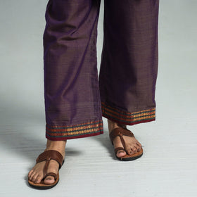 Purple - Dharwad Cotton Kurta with Palazzo & Dupatta Set