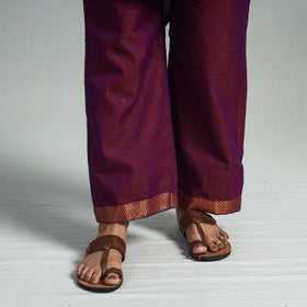 Purple - dharwad cotton kurta with palazzo & dupatta set