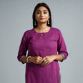 Purple Dharwad Cotton Long Kurta for Women