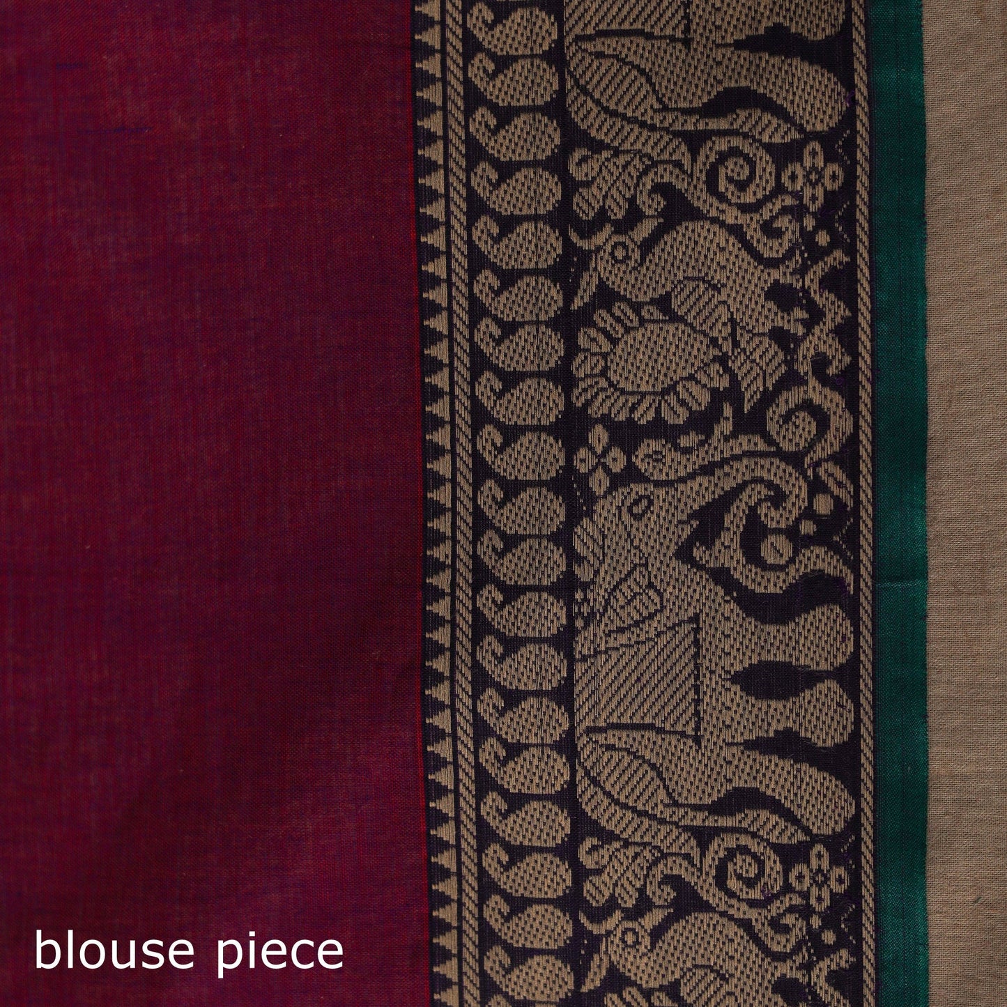 Dharwad cotton saree with border 02 - handcrafted