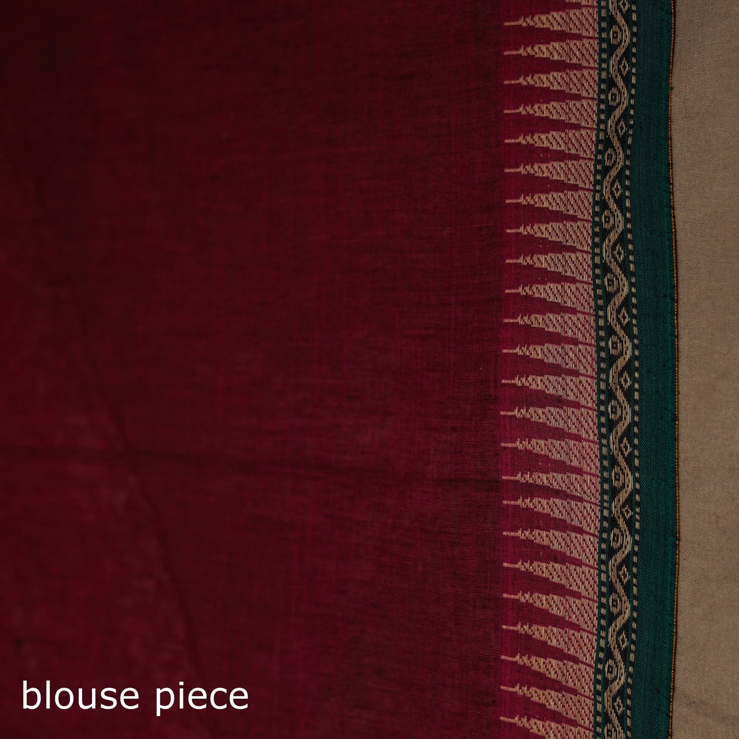 Dharwad cotton saree with border 07 - handcrafted