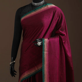 Dharwad cotton saree with border 07 - handcrafted