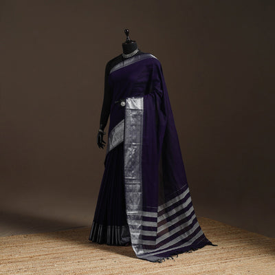 Dharwad cotton saree with border 12 - handcrafted