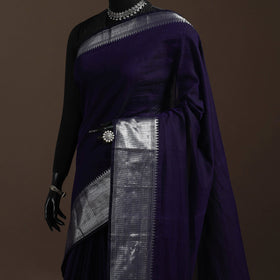 Dharwad cotton saree with border 12 - handcrafted