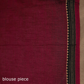 Purple - dharwad cotton saree with border 13 - handcrafted