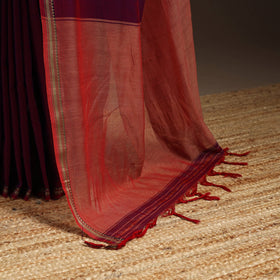 Dharwad cotton saree with border 16 - handcrafted