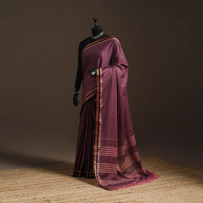 Dharwad cotton saree with border 20 - handcrafted
