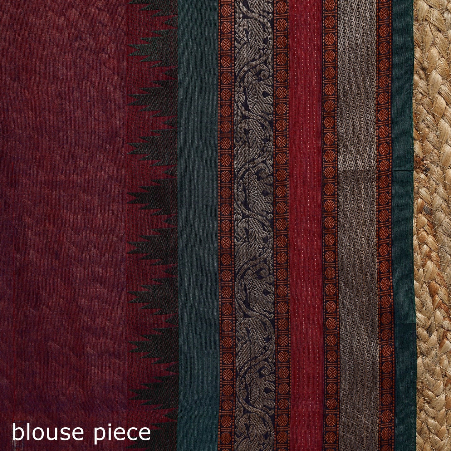 Dharwad cotton saree with border 25 - handcrafted