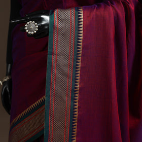 Dharwad cotton saree with border 31 - handcrafted