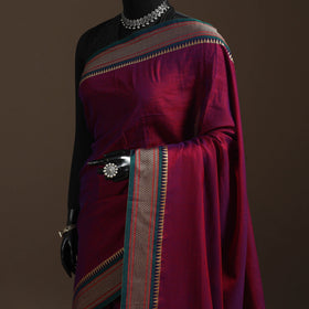 Dharwad cotton saree with border 31 - handcrafted