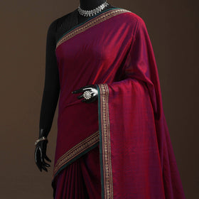 Dharwad cotton saree with border 33 - handcrafted