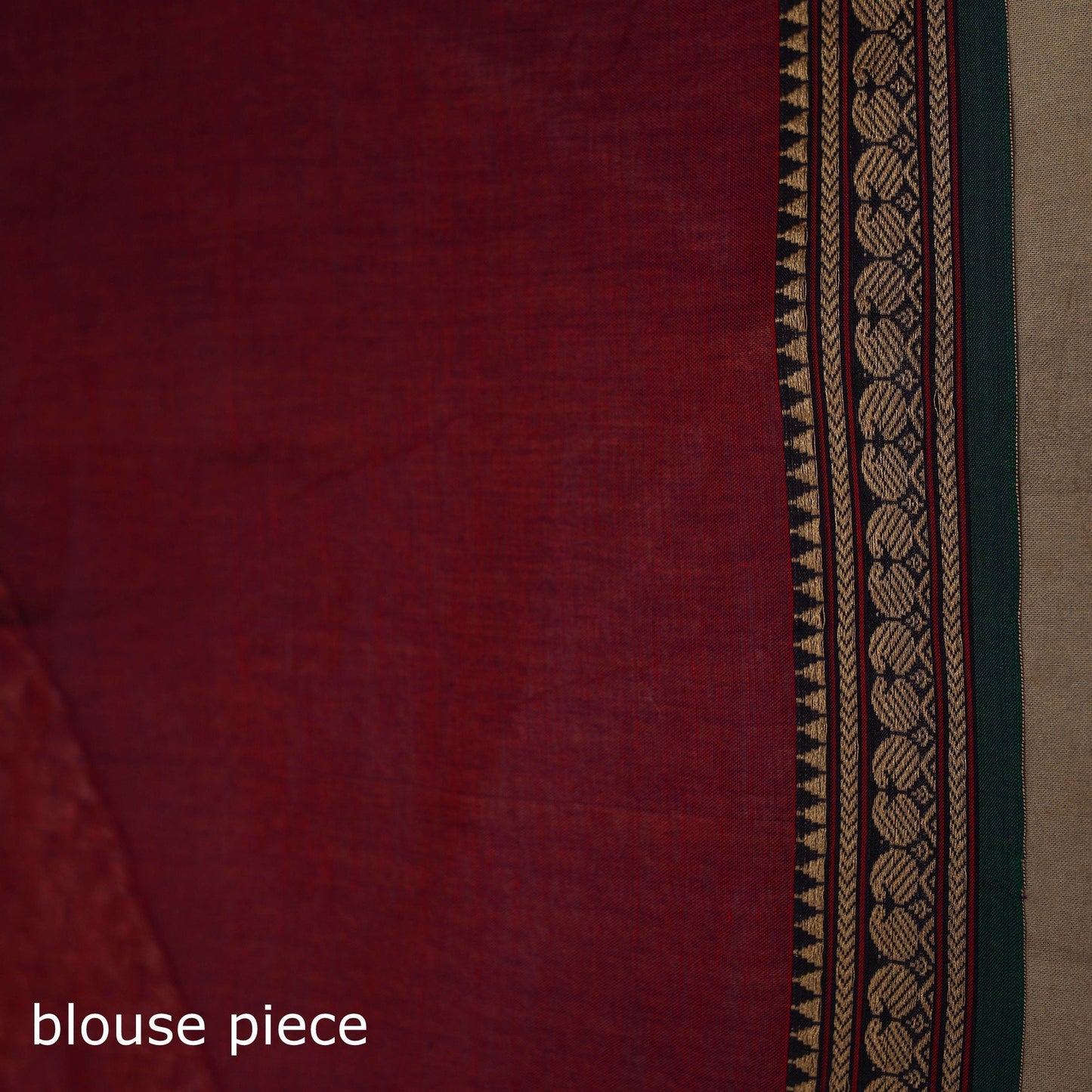 Dharwad cotton saree with border 33 - handcrafted