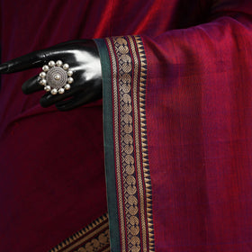 Dharwad cotton saree with border 33 - handcrafted