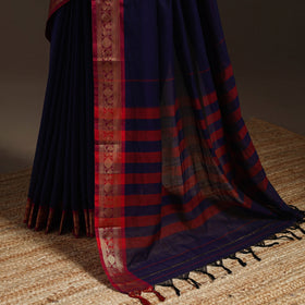 Dharwad cotton saree with border 42 - handcrafted