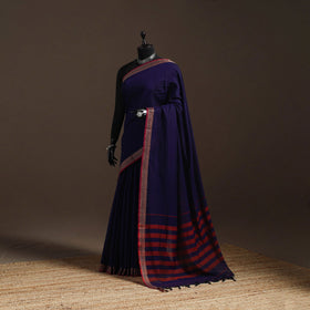 Dharwad cotton saree with border 48 - handcrafted