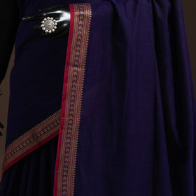 Dharwad cotton saree with border 48 - handcrafted
