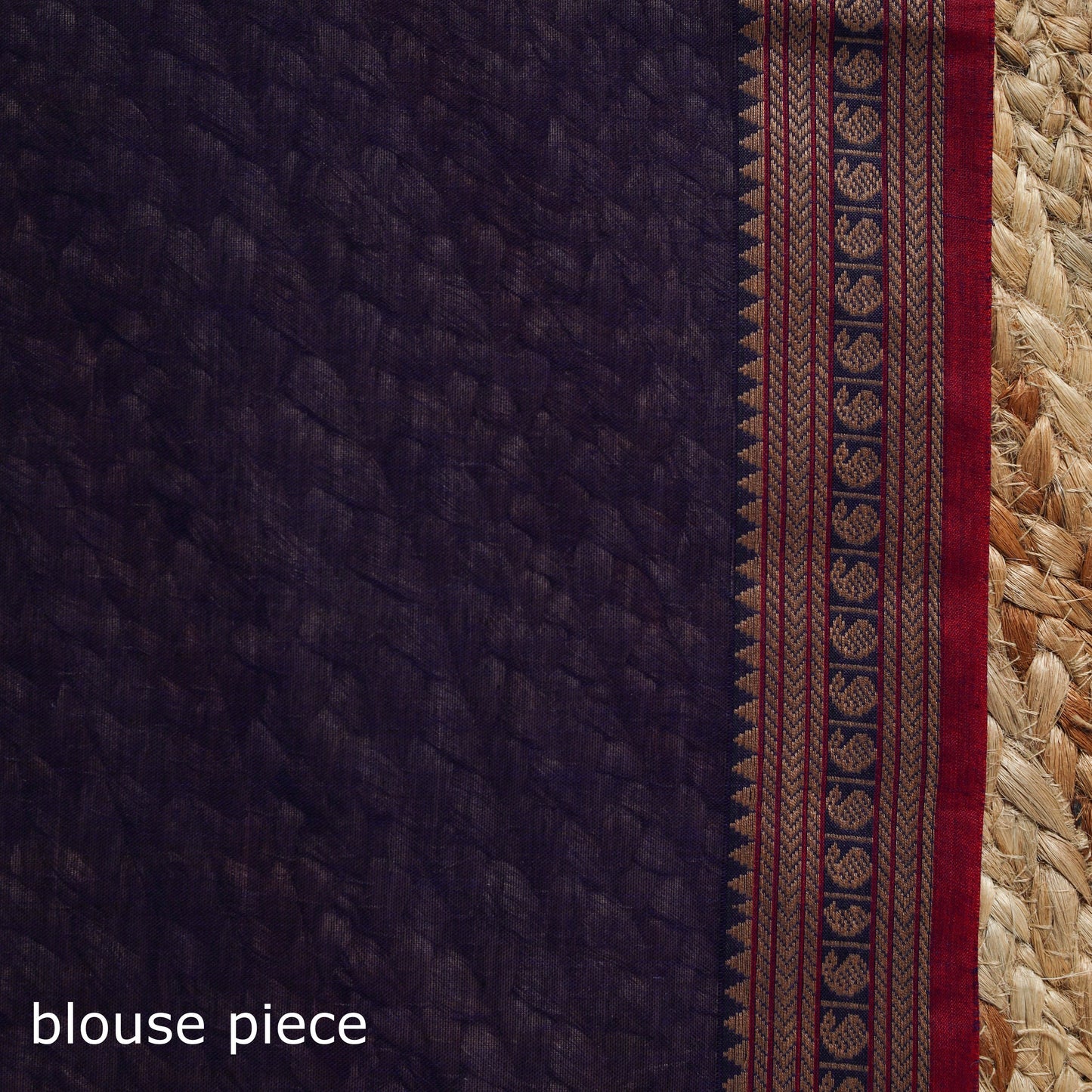 Dharwad cotton saree with border 48 - handcrafted