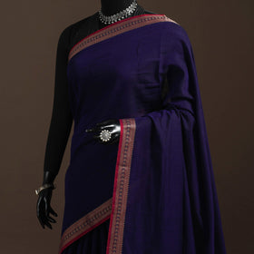 Dharwad cotton saree with border 48 - handcrafted