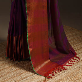 Dharwad cotton saree with border 52 - handcrafted