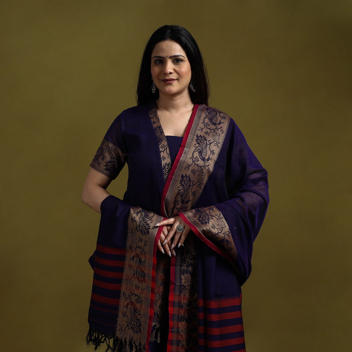 Dharwad cotton suit set with dupatta for women 04