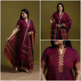 Dharwad cotton suit set with dupatta for women 08