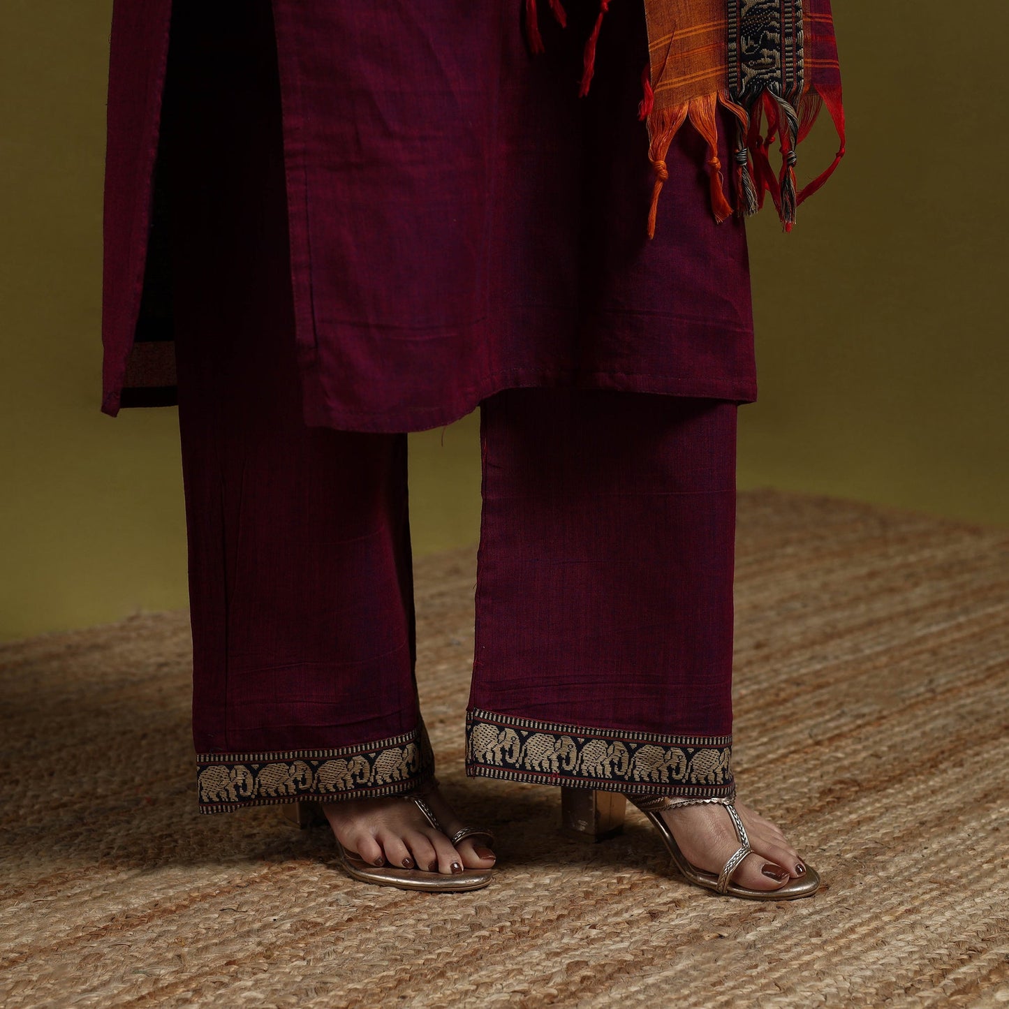 Dharwad cotton suit set with dupatta for women 12