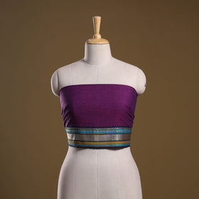 Dharwad weave cotton blouse piece 08 - handcrafted