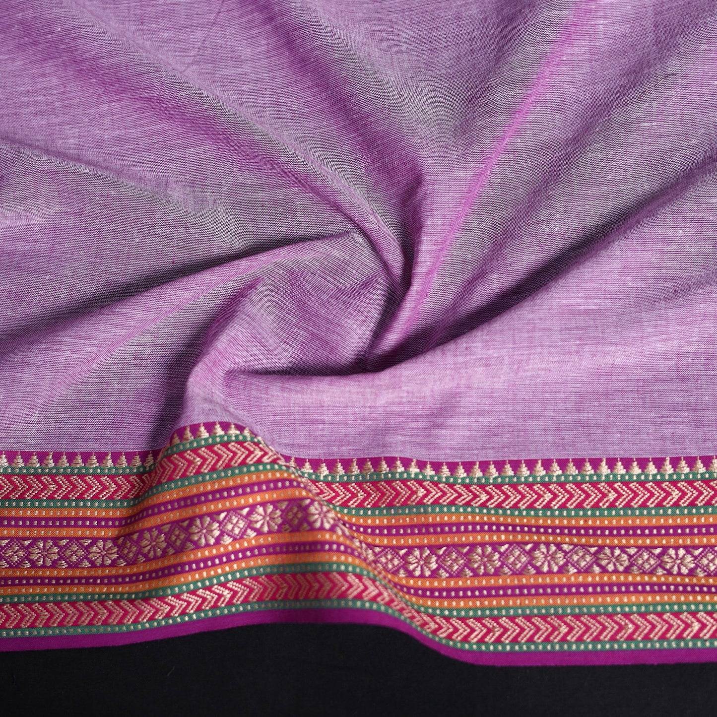 Dharwad weave cotton blouse piece 30 - handcrafted