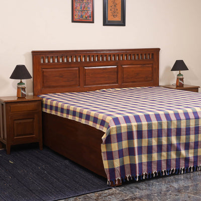 Purple - double handloom cotton bed sheet (108 x 90 in) 24