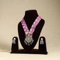 Purple - fabart german silver necklace set 22 - handcrafted