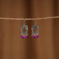 Farah German Silver Beaded Earrings 